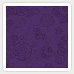 Gallifrey Pattern - Purple Sticker